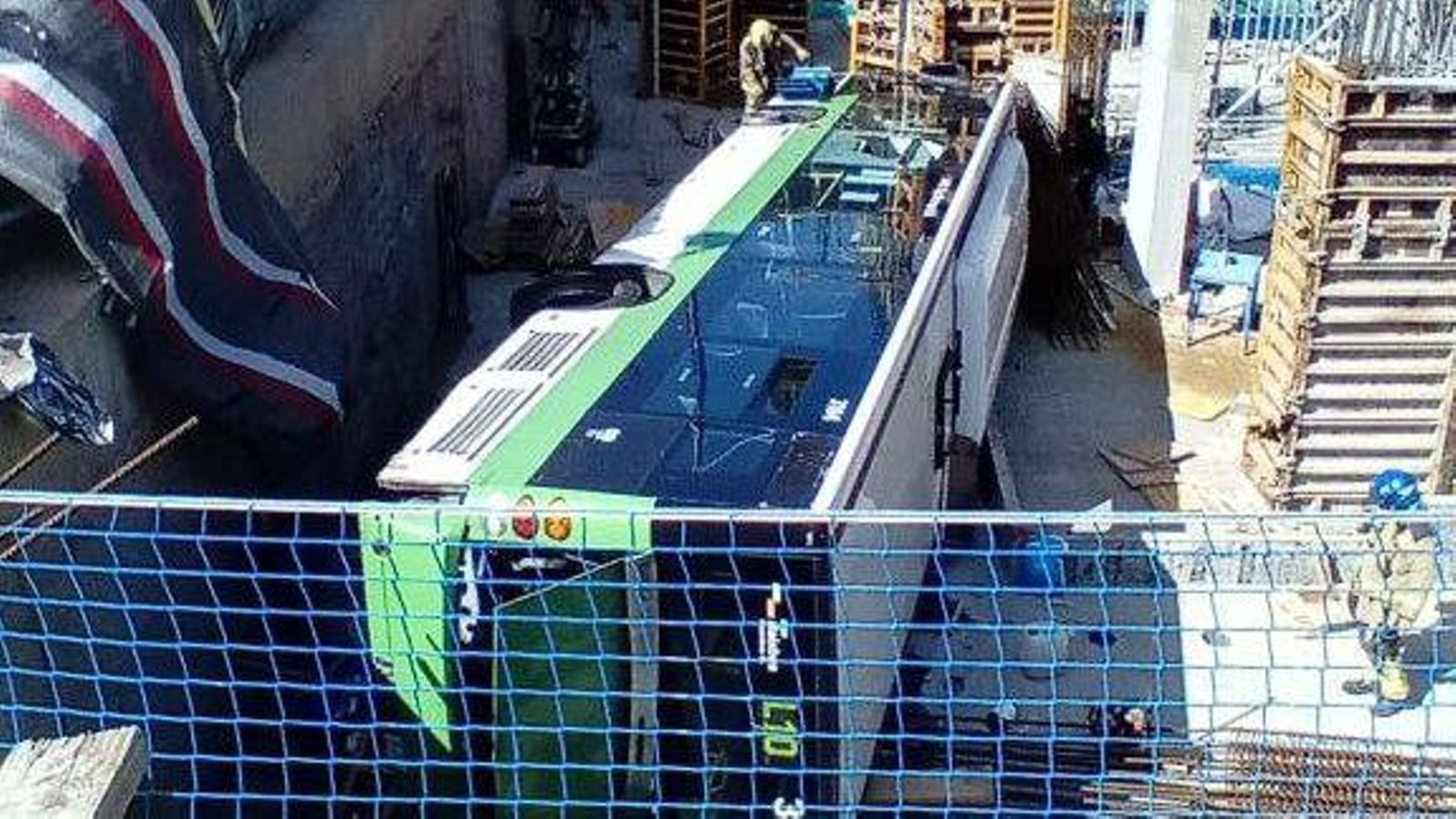 Imatges de l'accident d'autobús