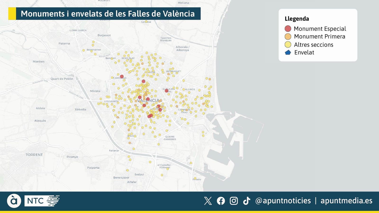 Monuments i envelats de les Falles de València