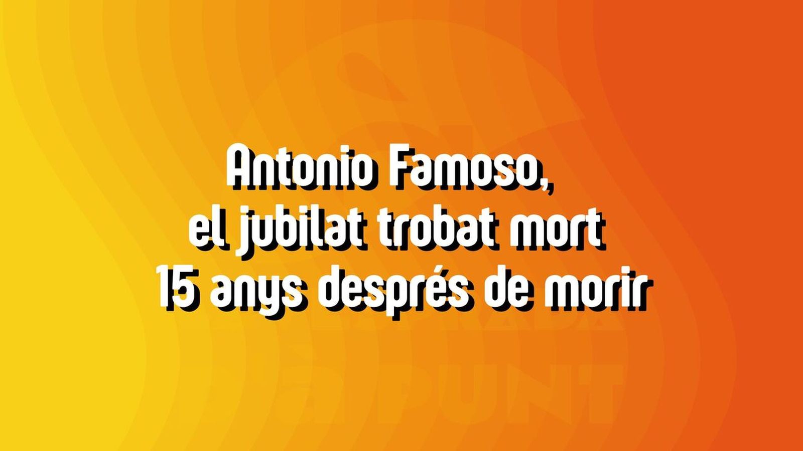 13.10.2025 | "Successos i tribunals", amb Juan Carlos Galindo | Antonio Famoso, el jubilat trobat mort 15 anys després de morir