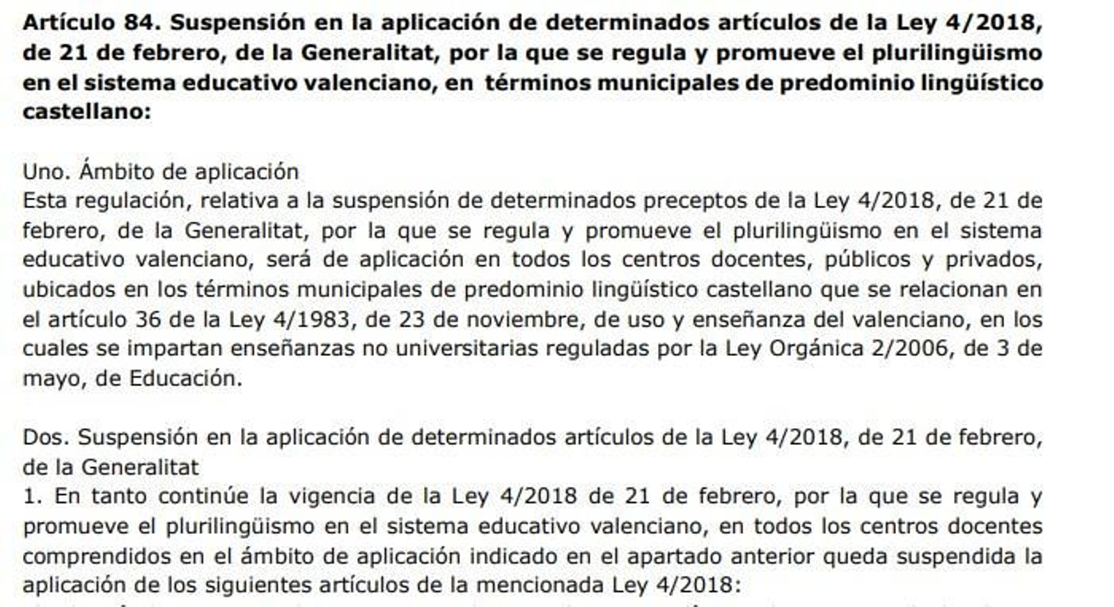 Modificació de la llei de Plurilingüisme a través de la llei d'Acompanyament