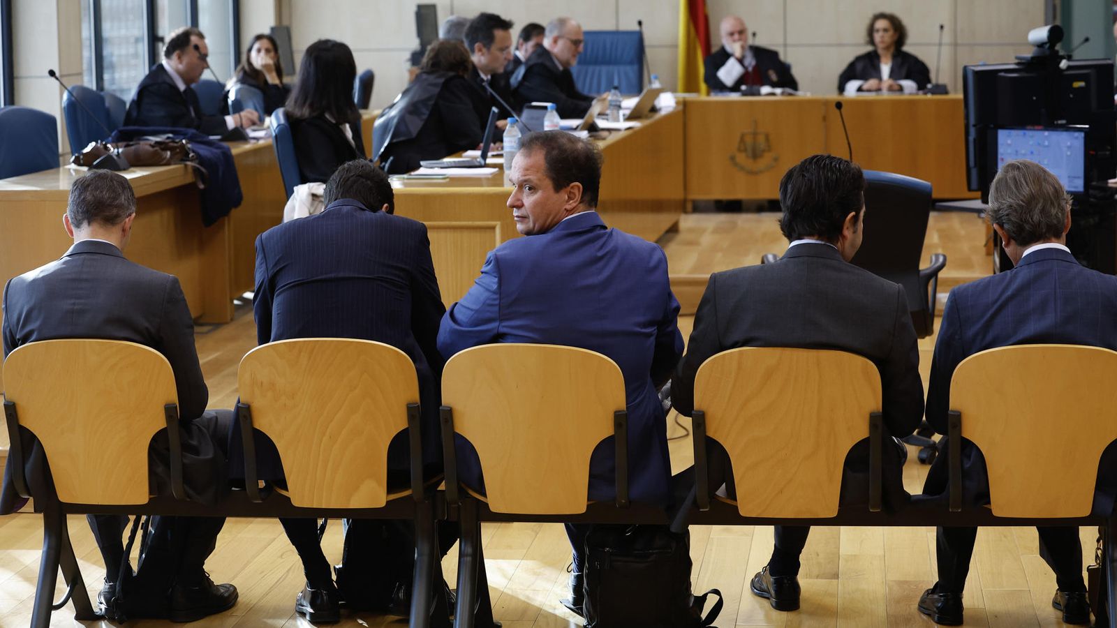 Els directius acusats en la primera sessió del juí contra l'excúpula d'Iberdrola