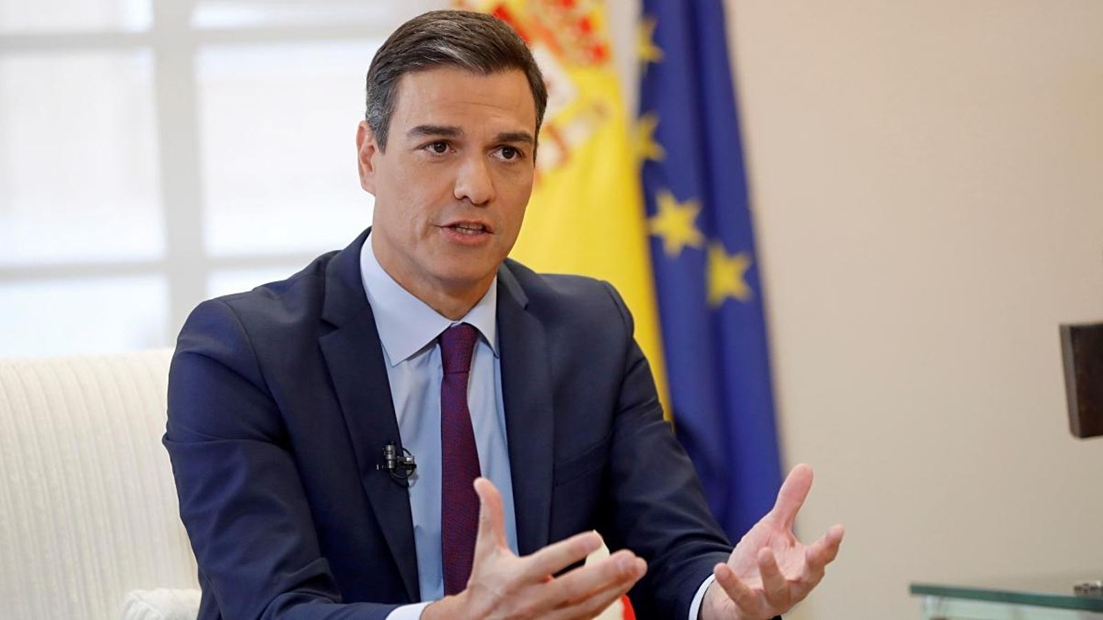 El president del govern espanyol, Pedro Sánchez, durant una entrevista