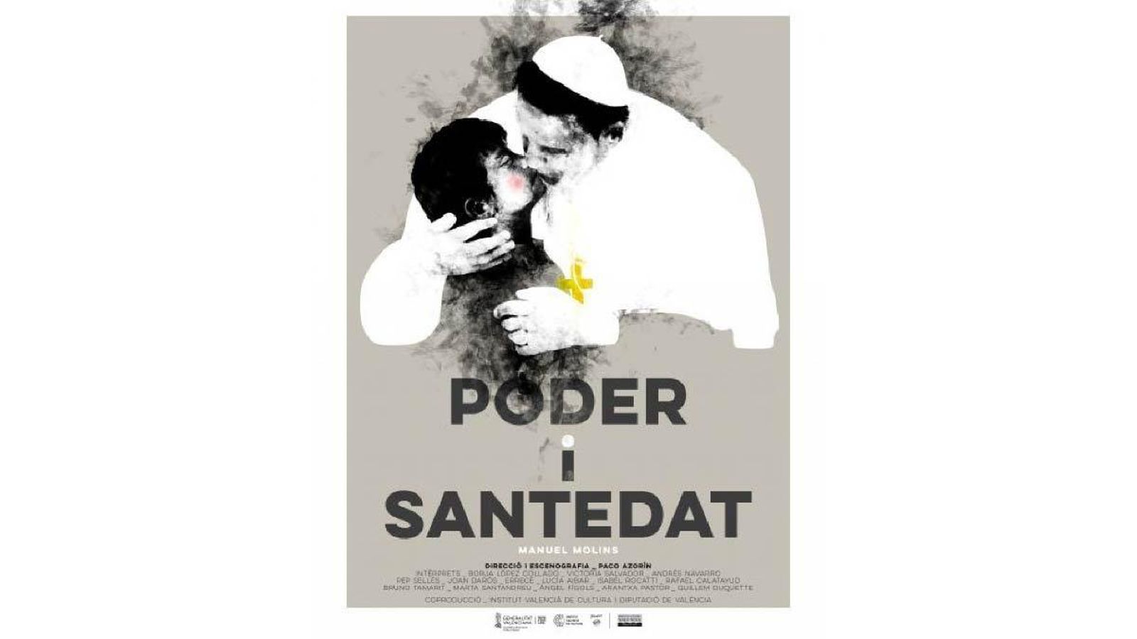 Cartell de l'obra 'Poder i Santedat", objecte de la polèmica