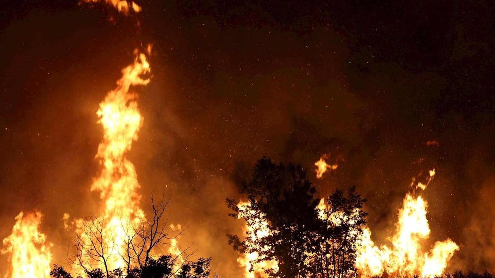 Una imatge de l'incendi declarat ahir a Ourense