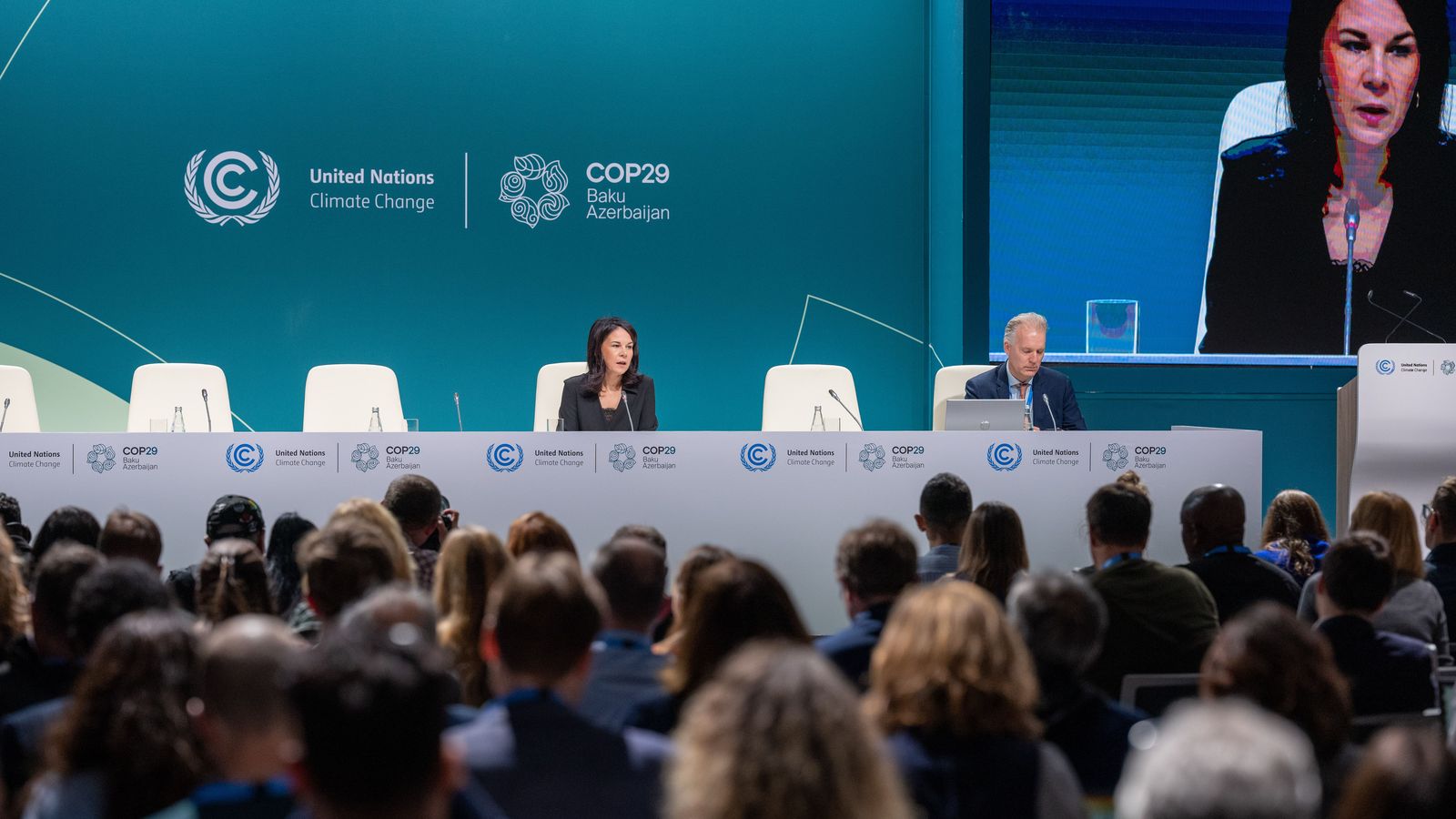 Una imatge de la ministra alemya d'afers estrangers, Annalena Baerbock, este dijous