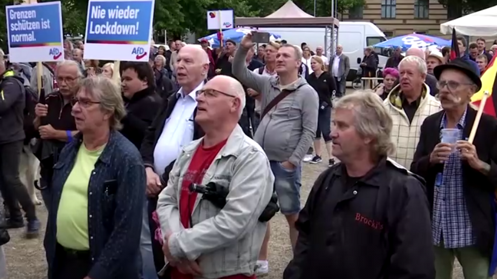 Simpatizants del AFD en un mitin