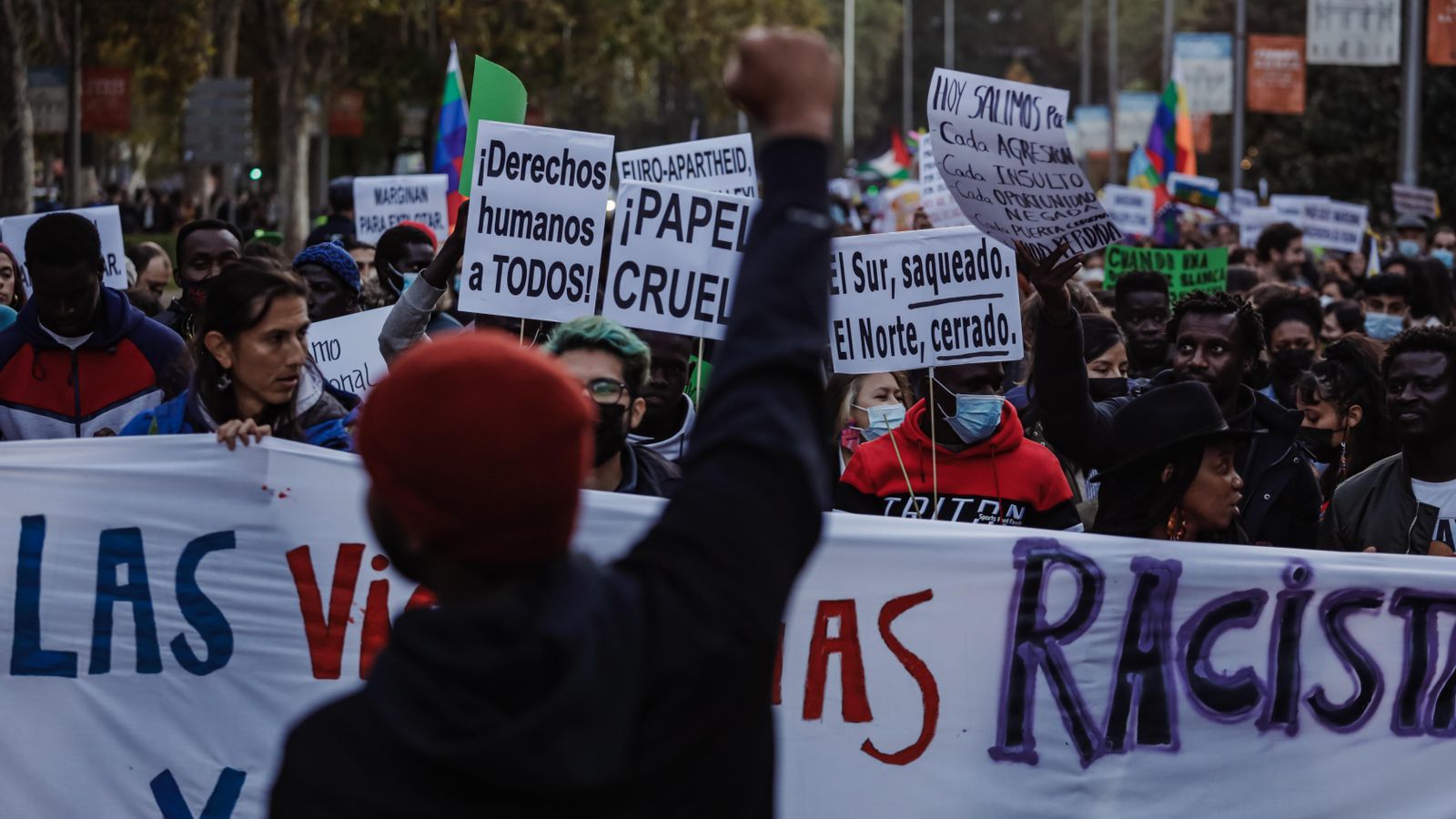 En imatge, una manifestació recent a Madrid contra la violència racista i els discursos d'odi En imatge, una manifestació recet a Madrid contra la violència racista i els discursos d'odi