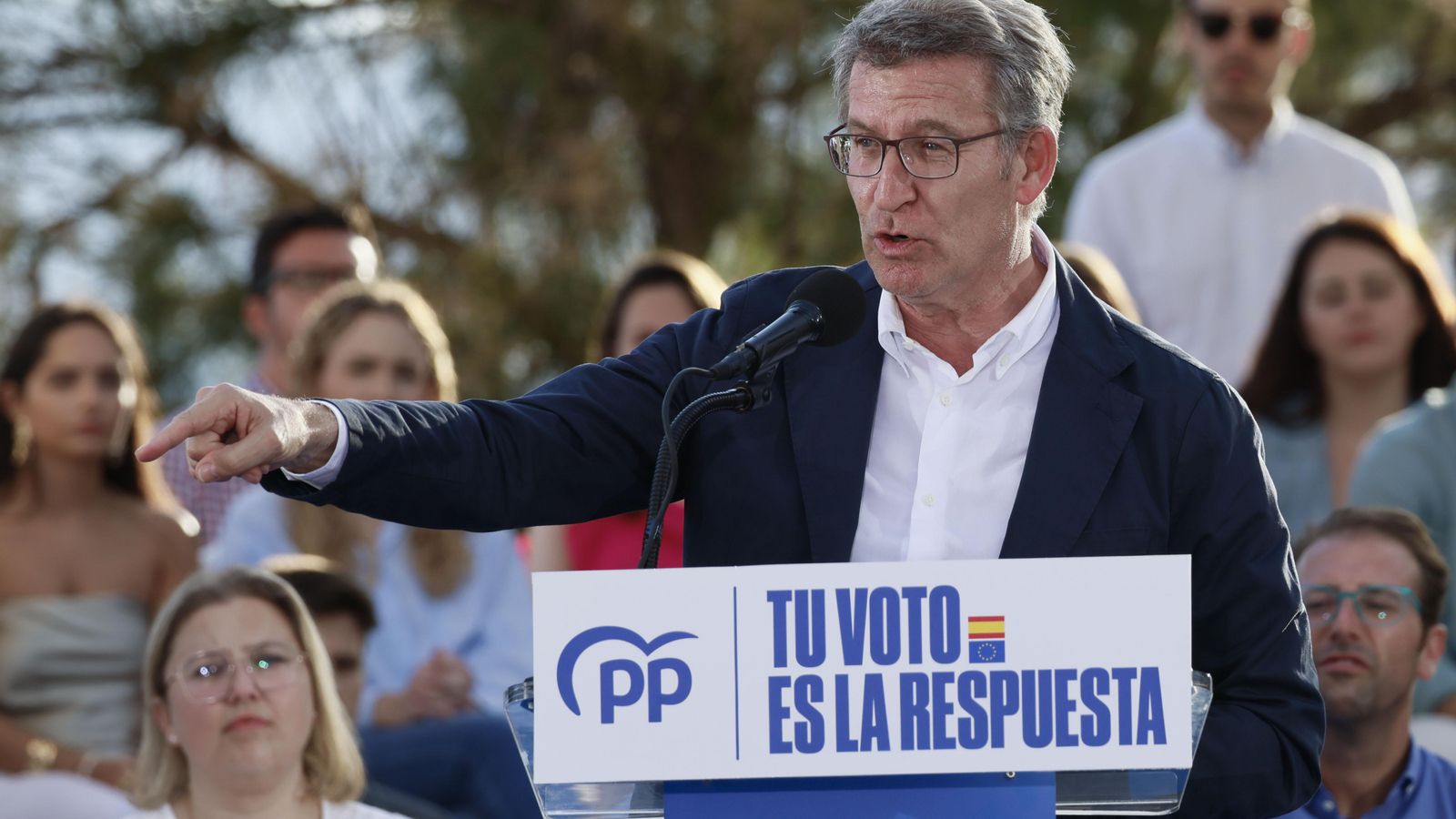 El president del PP, Alberto Núñez Feijóo, participa en l'acte electoral a Balears