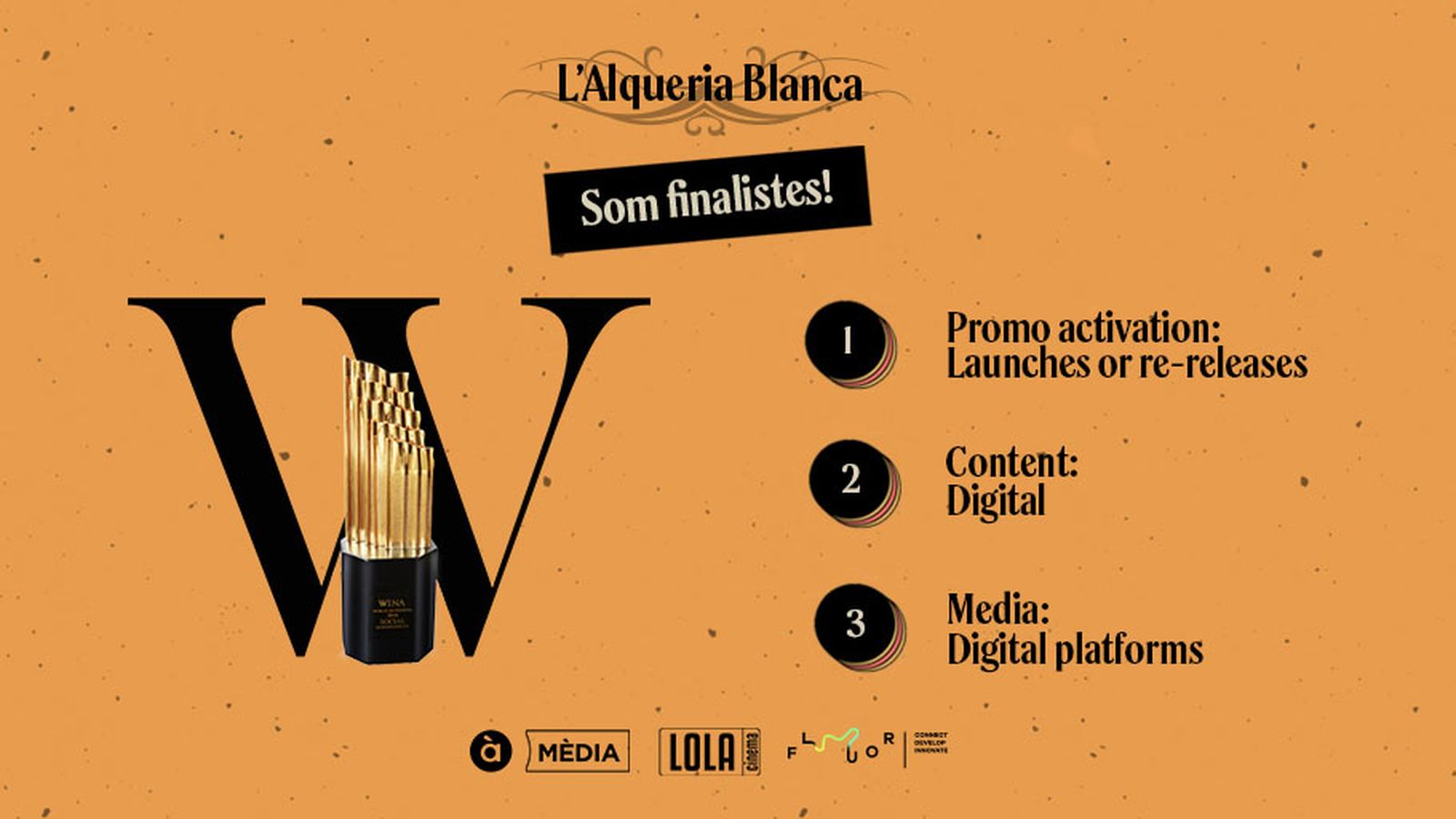 L'Alquería Blanca, finalista dels WINA