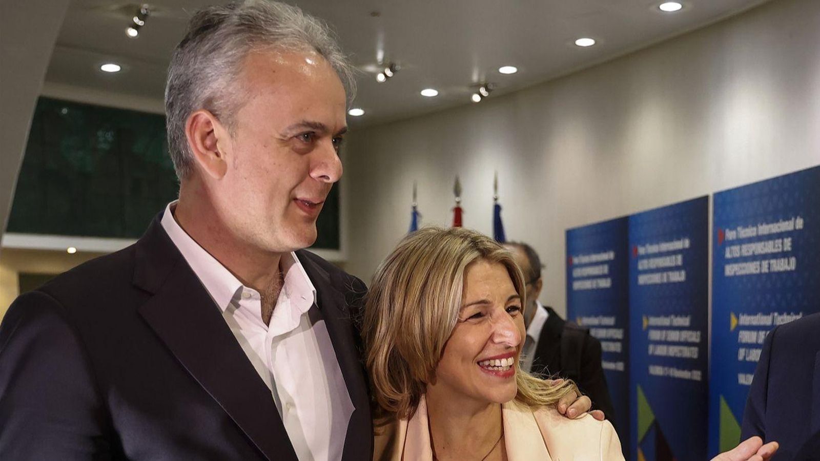 Héctor Illueca i Yolanda Díaz, junts en un acte el passat novembre