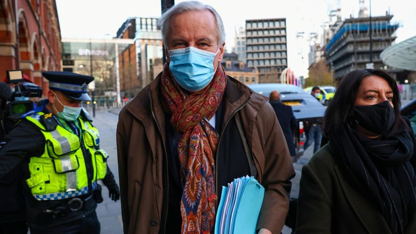 El negociador de la Unió Europea, Michel Barnier, a Londres, abans de la reunió amb el negociador britànic, David Frost El negociador de la Unió Europea, Michel Barnier, a Londres, abans de la reunió amb el negociador britànic, David Frost