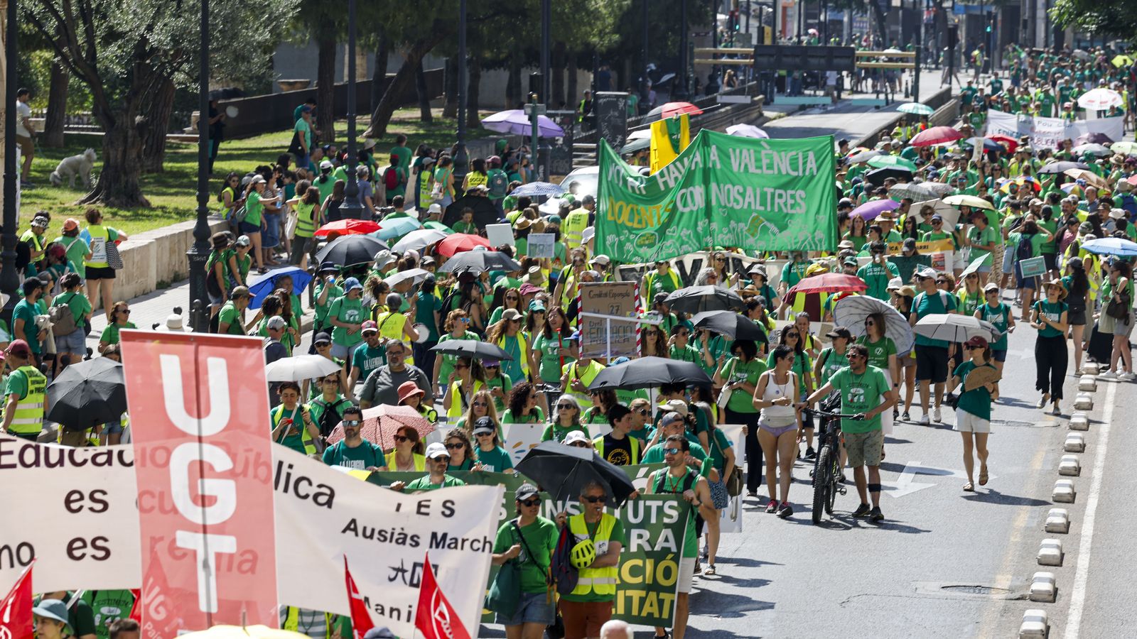 Manifestació dels docents este dijous a València