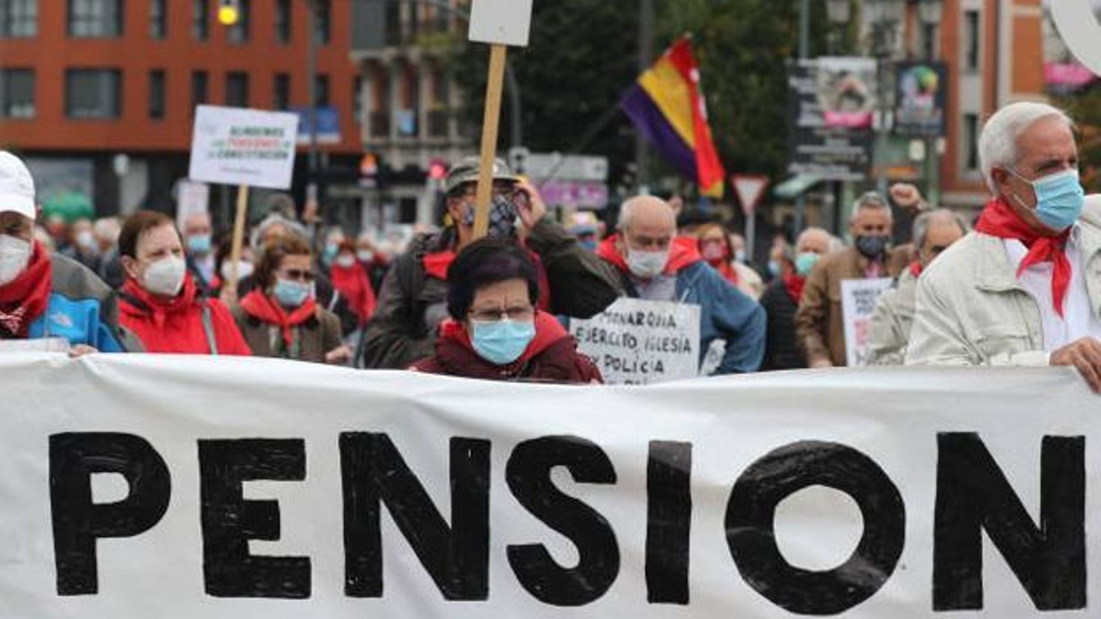 Protesta de pensionistes en una imatge d'arxiu