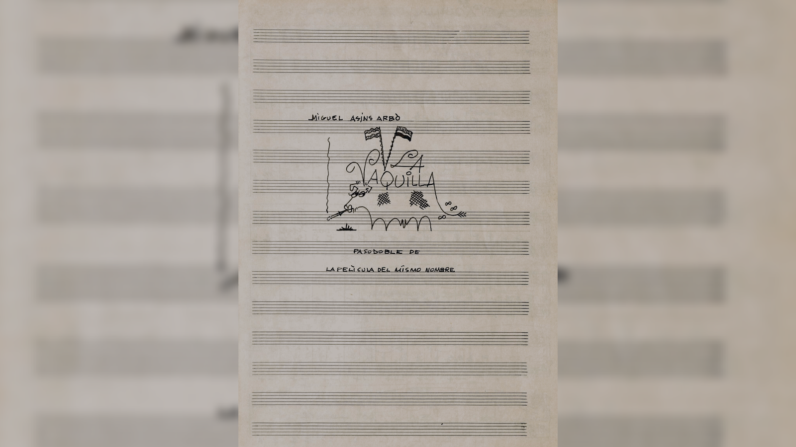 Partitura de la música original de la pel·lícula de Berlanga 'La vaquilla'