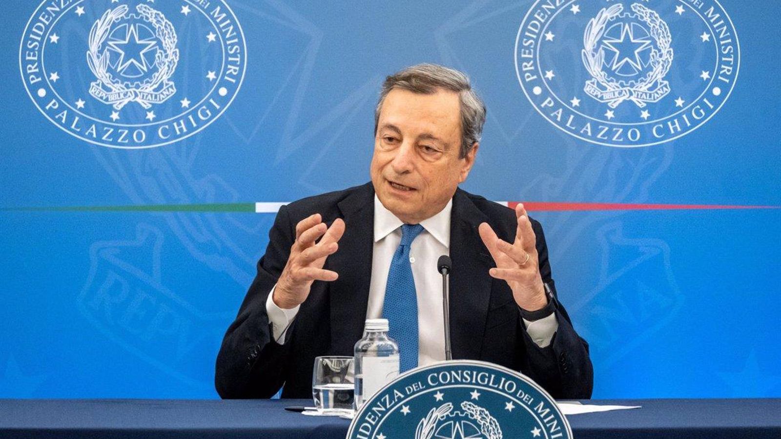 El primer ministre italià, Mario Draghi, en una imatge d'arxiu El primer ministre italià, Mario Draghi, en una imatge d'arxiu
