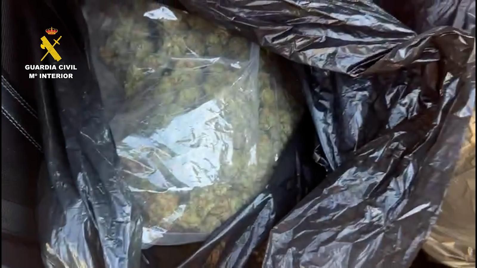 La droga estava oculta i envasada en sis bosses