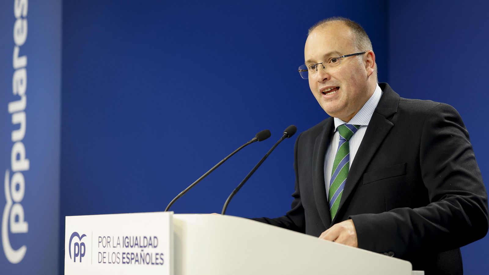 Miguel Tellado en declaracions a la premsa