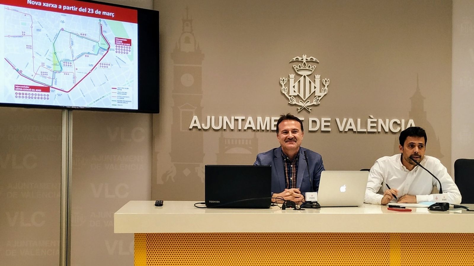 El regidor de Mobilitat Sostenible, Giuseppe Grezzi, en la presentació dels nous canvis de mobilitat