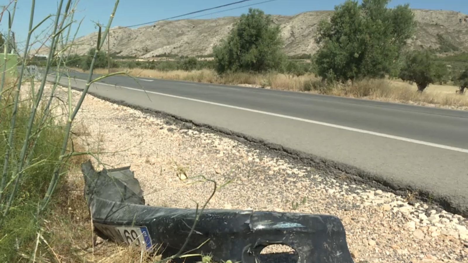 Lloc on es va produir l'accident on va perdre la vida Toni Díaz, a Villena