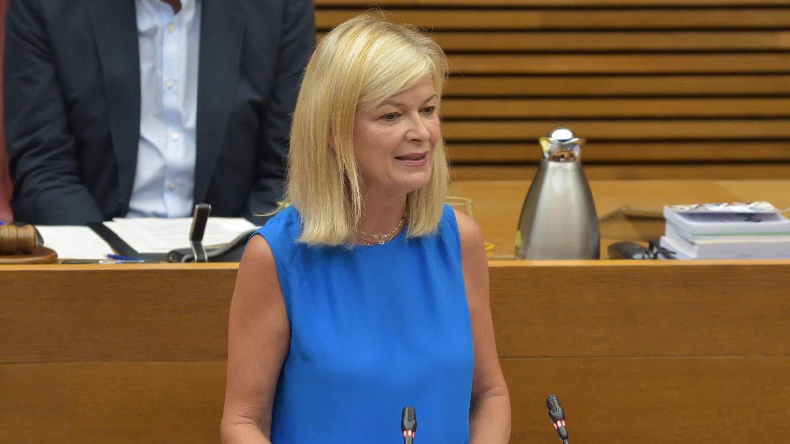 Gabriela Bravo a les Corts, en arxiu Maribel Bravo en la Diputació permanent de Les Corts
