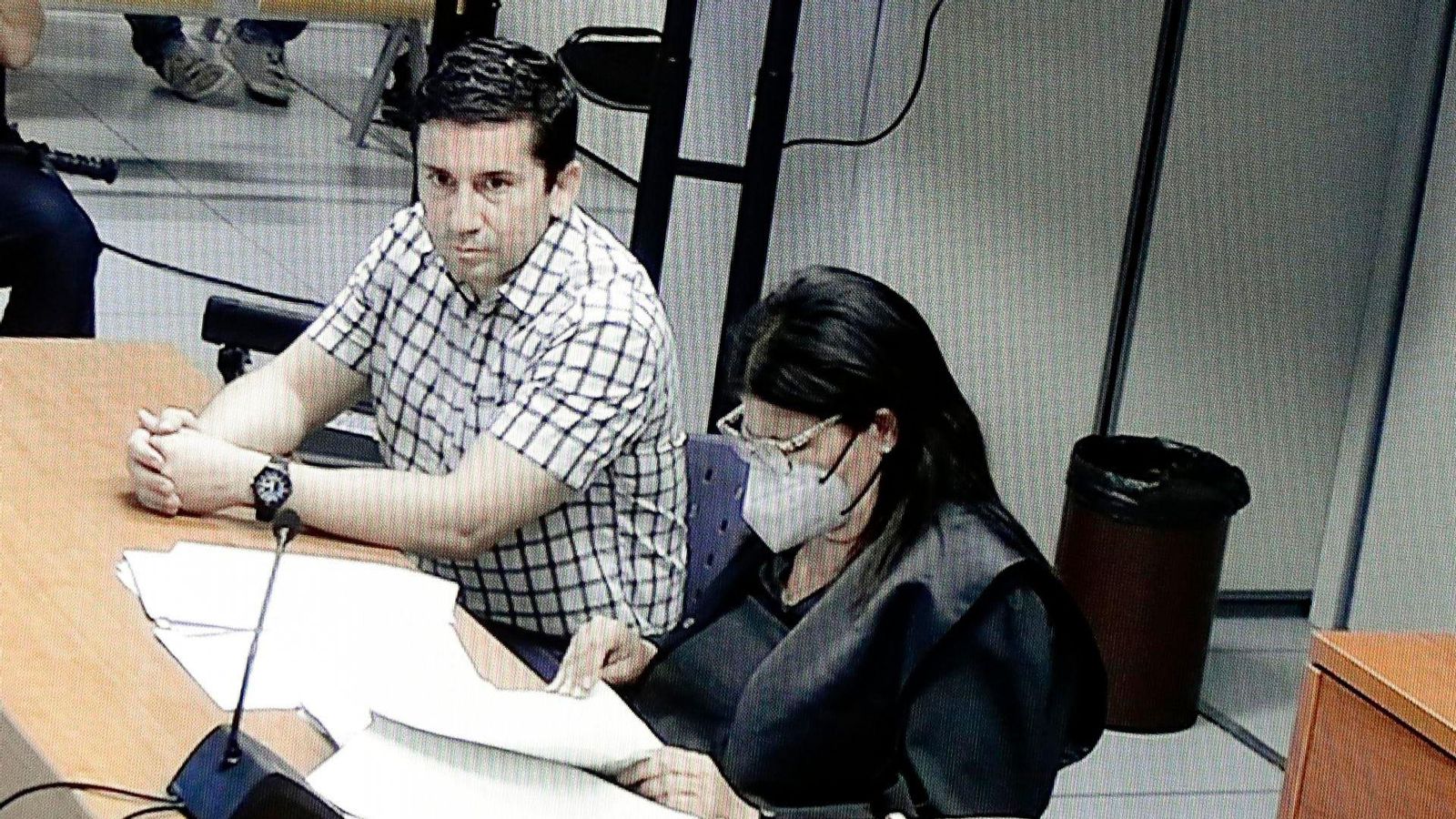 Jorge Ignacio Palma durant el juí per la mort de Marta Calvo, Arliene Ramos i Lady Marcela