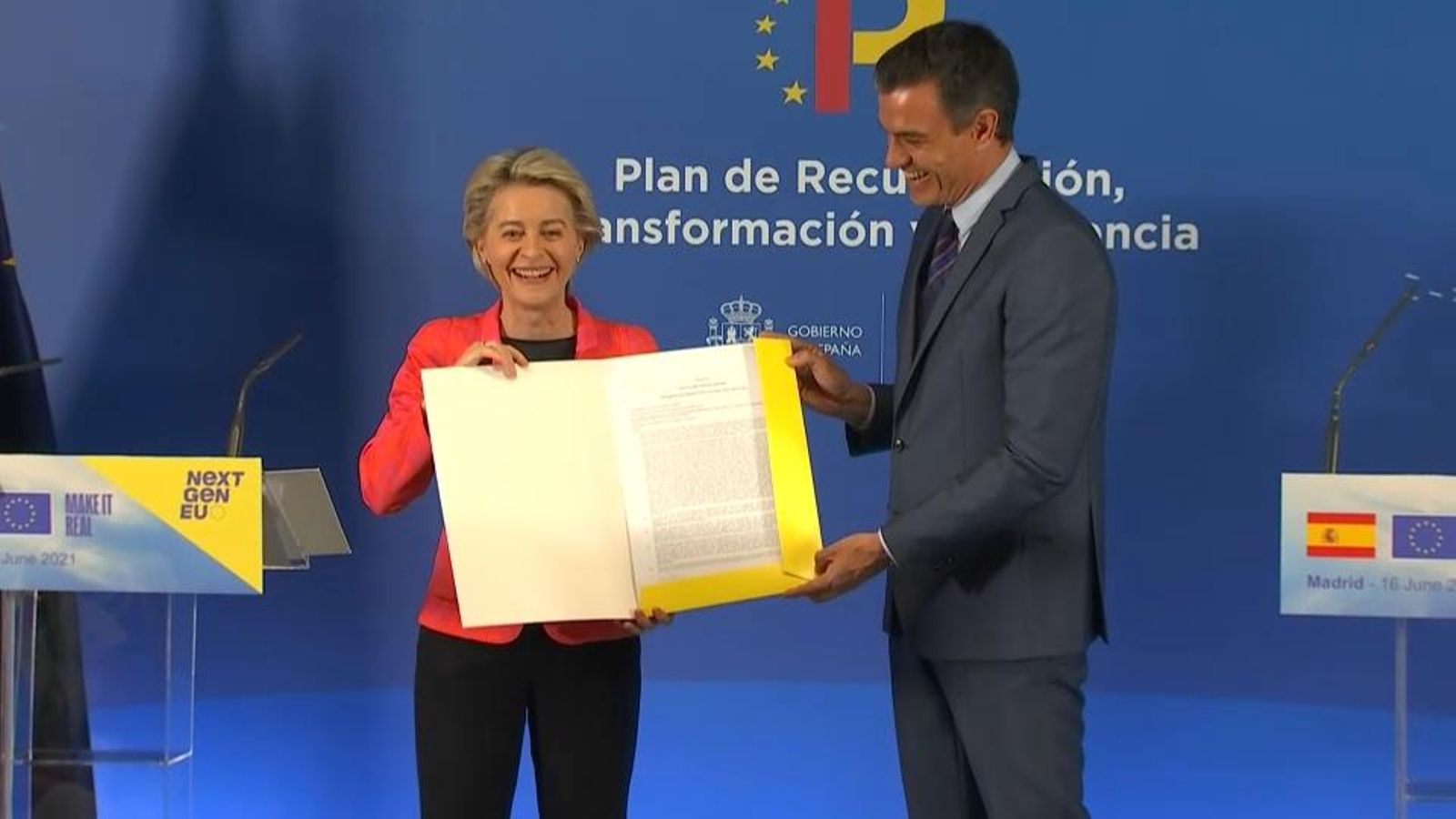Von der Leyen i Sánchez, aquest dimecres en roda de premsa