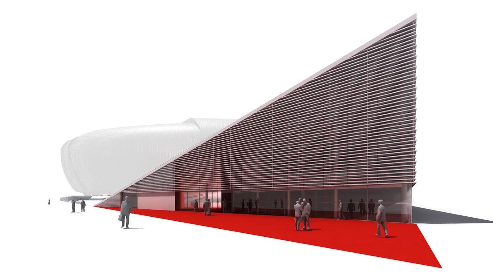 Així serà el pavelló de Benicalap, segons un esbós de l'arquitecte Mark Fenwick