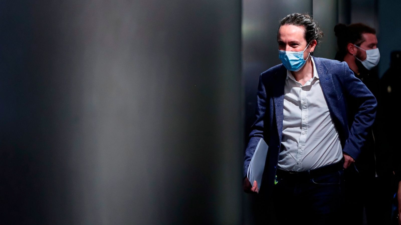 El vicepresident Pablo Iglesias arriba a la comissió del Congrés on ha exposat les línies de treball del seu departament