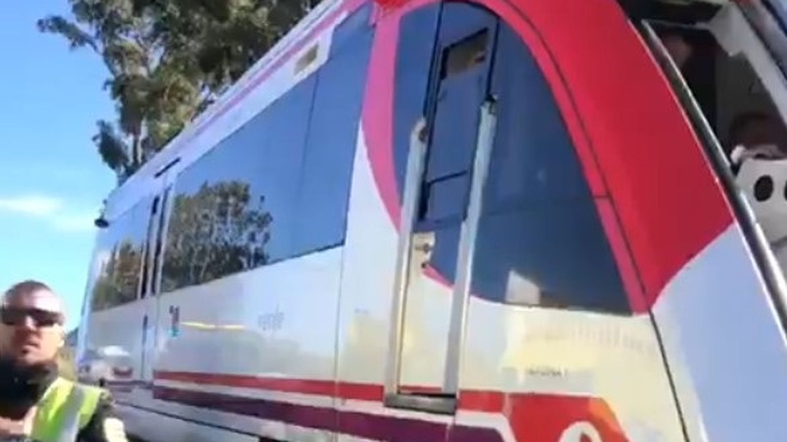 Imatge del tren sinistrat