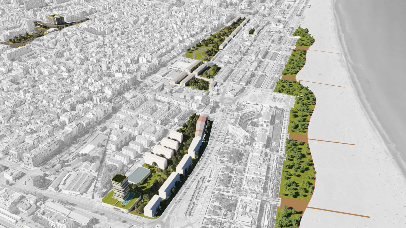 Simulació del desenvolupament del PEC Cabanyal-Canyamelar de València