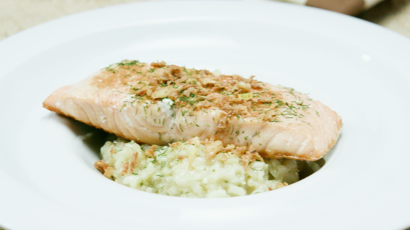 Risotto de floricol amb salmó