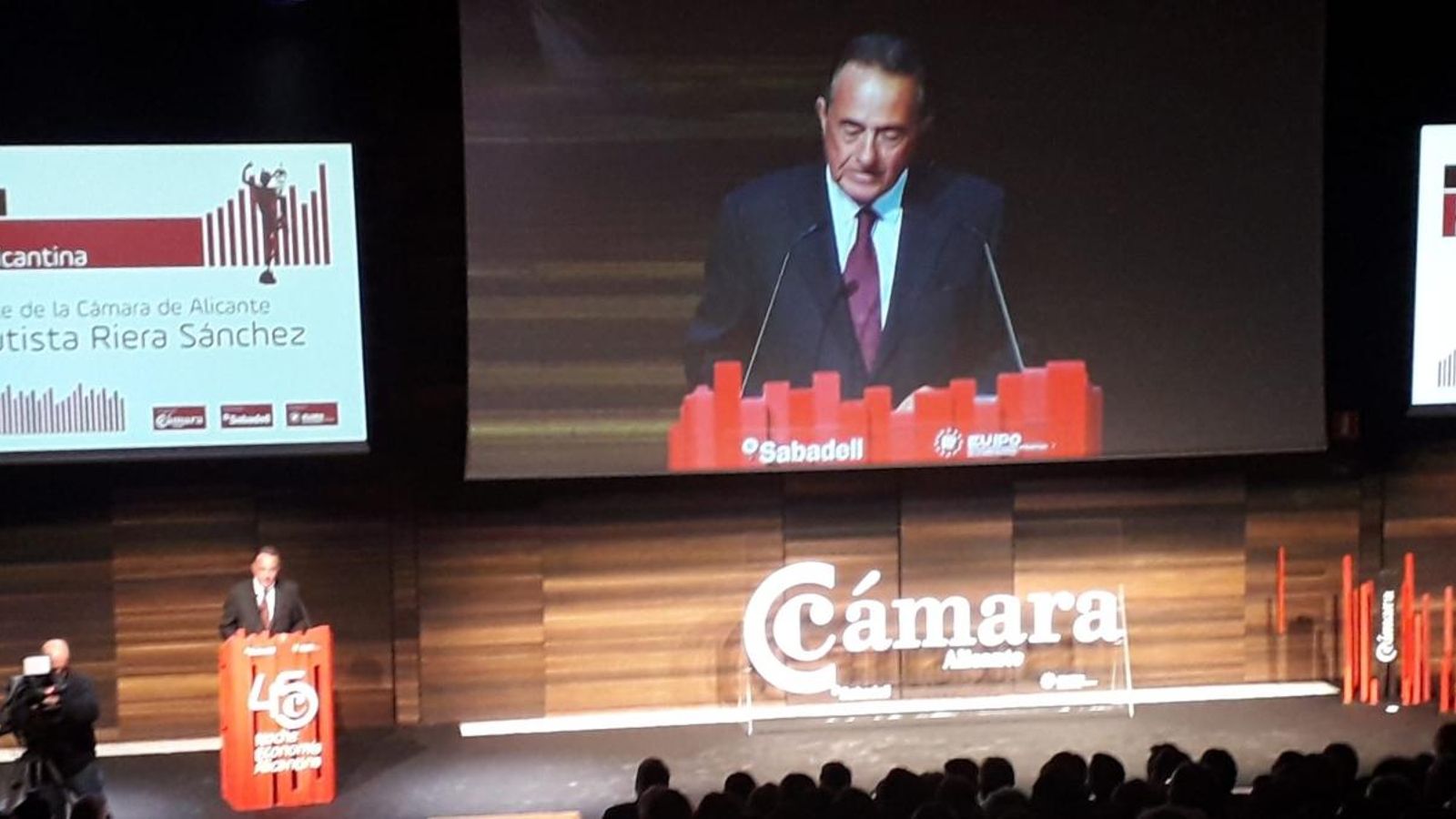 Intervenció del president de la Cambra de Comerç, Juan Riera