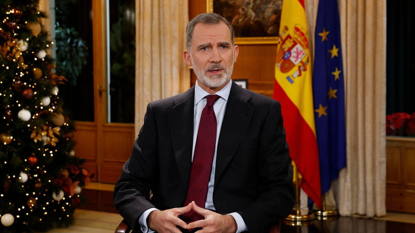 El rei Felip VI durant el seu discurs de Nadal