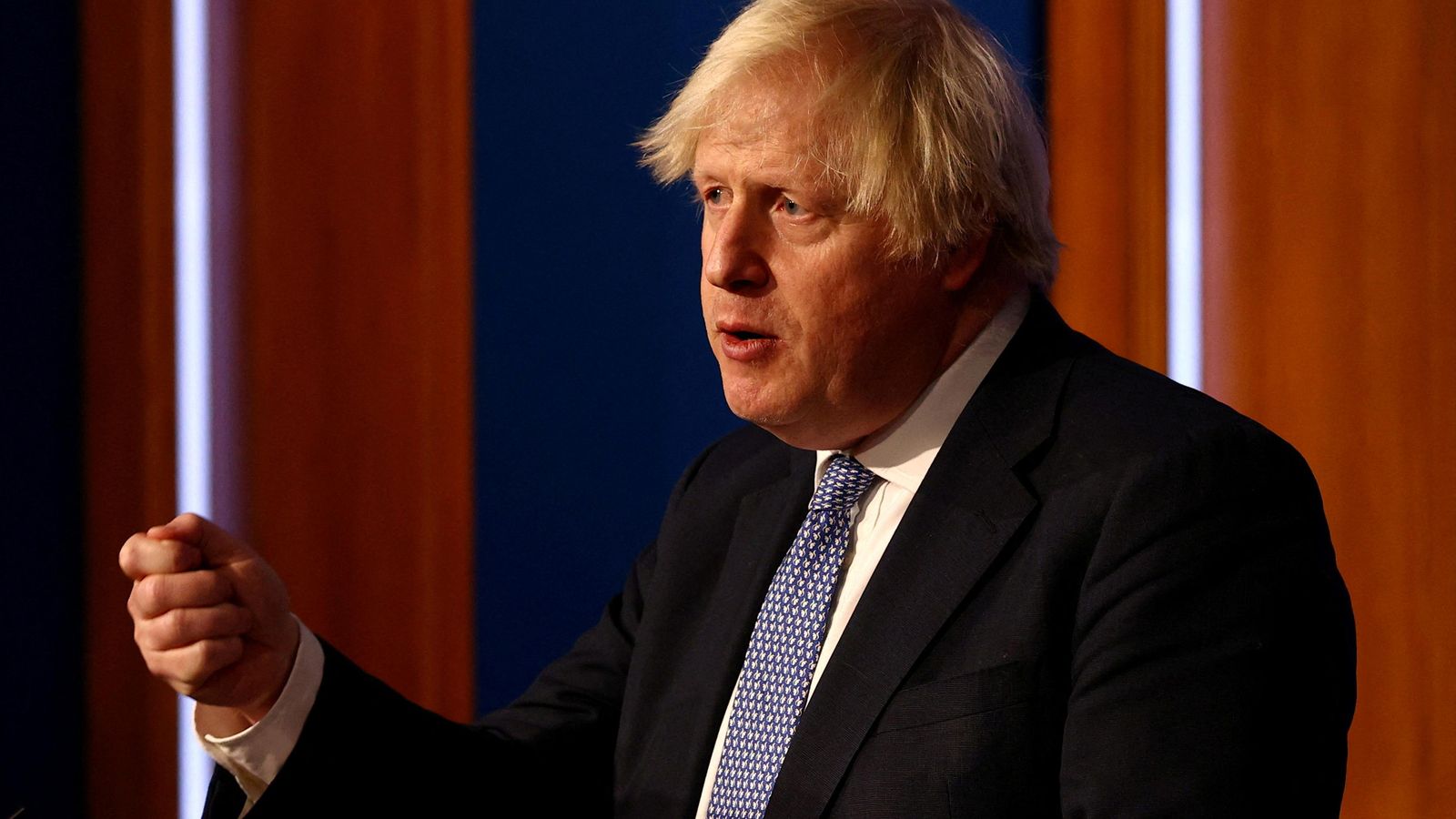 Boris Johnson en una coferència a Londres