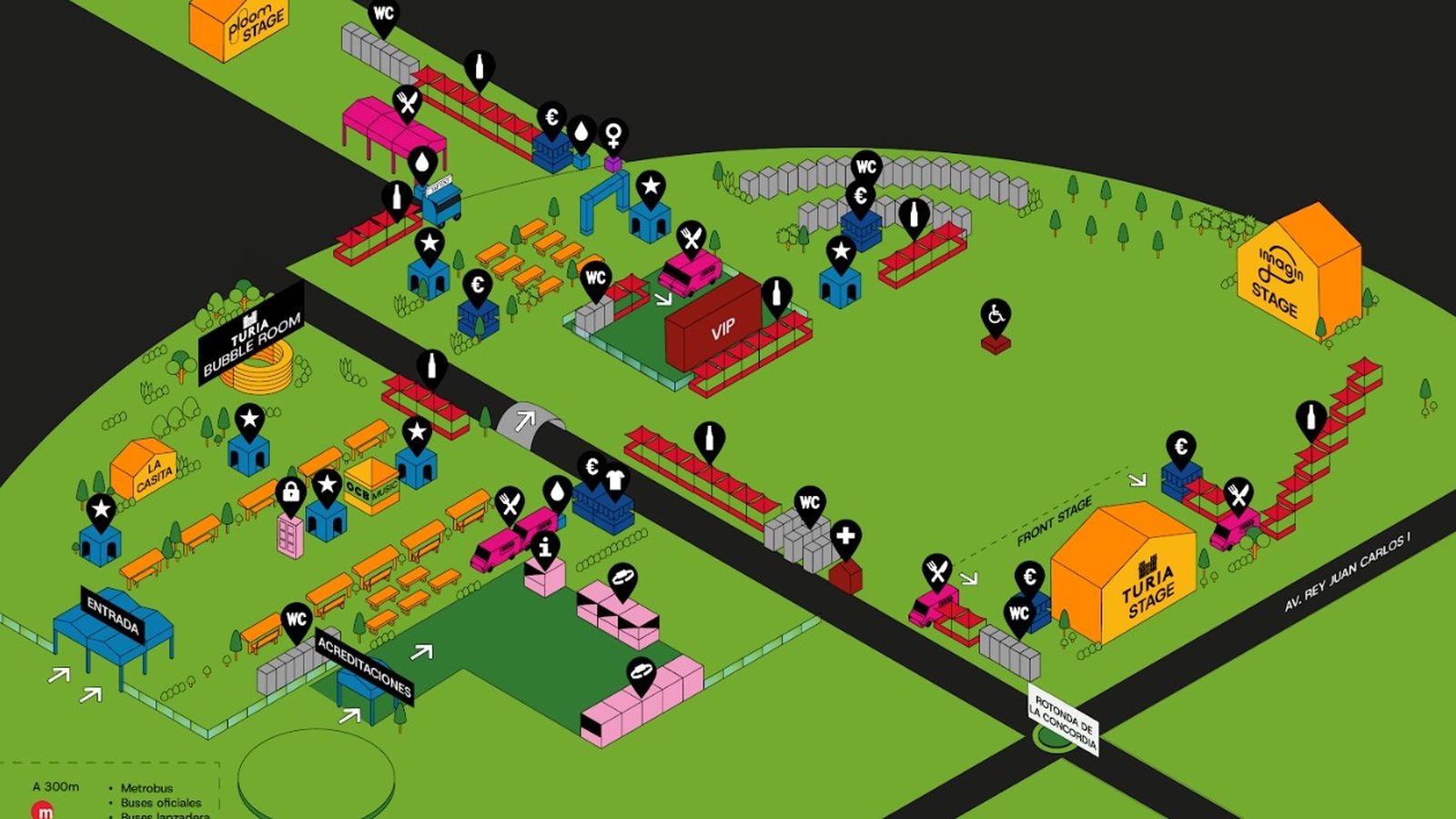 Mapa de l'espai on es farà el BigSound