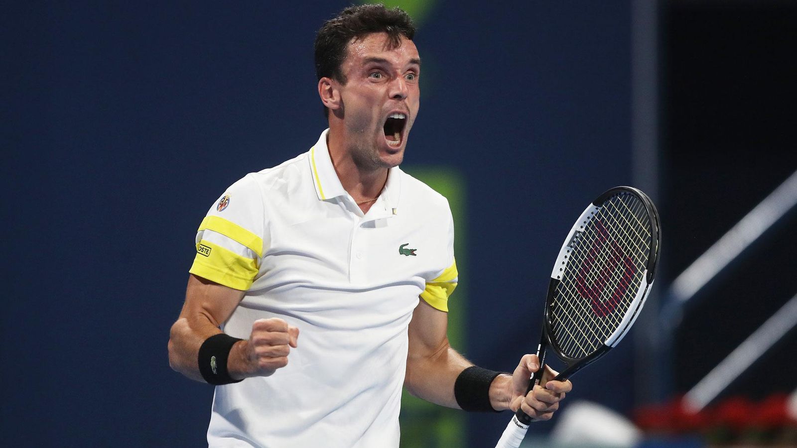 Roberto Bautista, en el partit de semifinals de Doha / ATP Tour