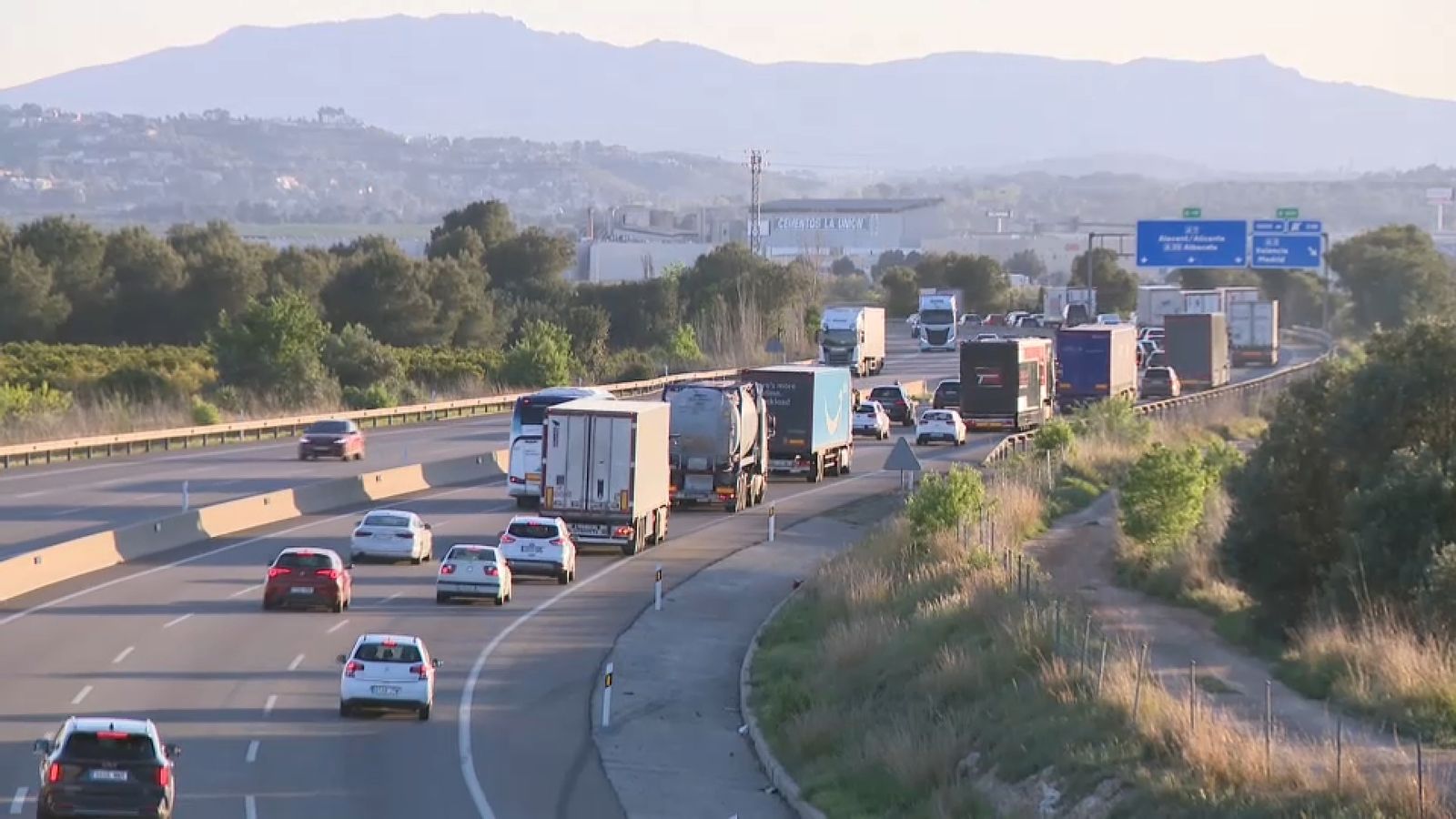 Retencions en l'A7 este dijous a última hora de la vesprada