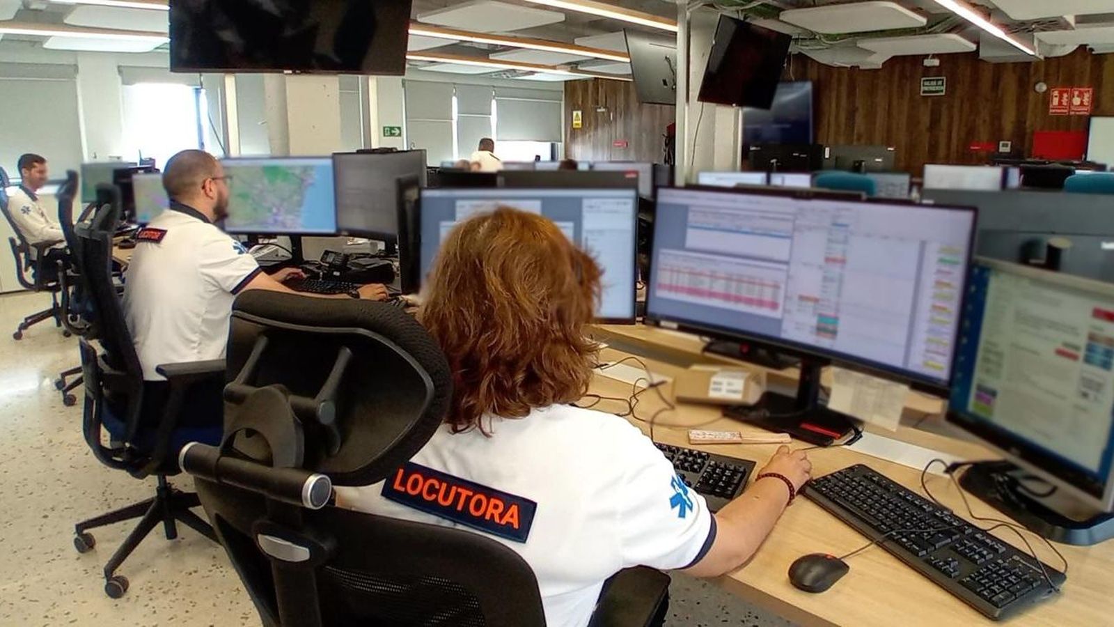 Treballadors del Centre d'Informació i Coordinació d'Urgències (CICU)