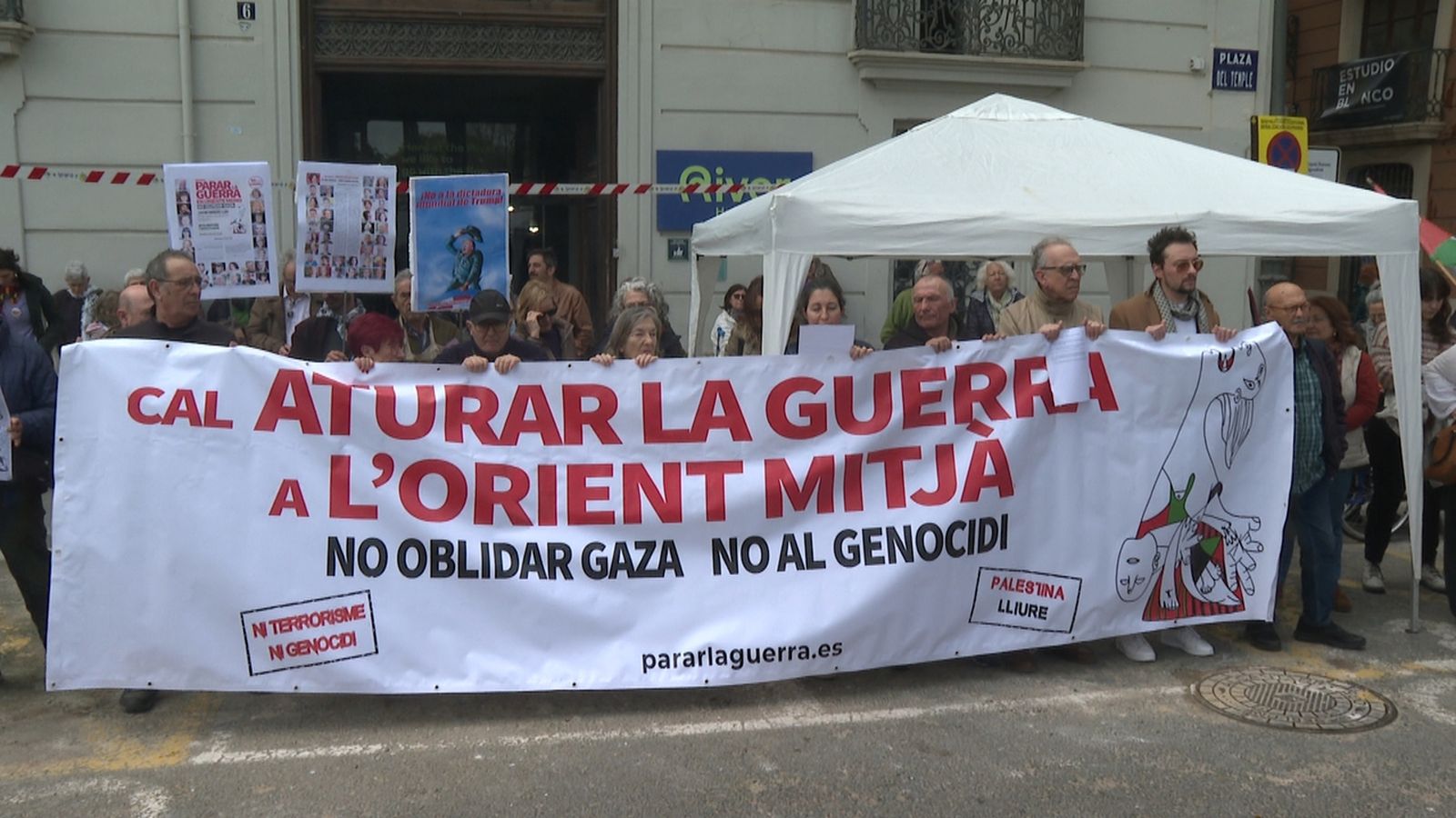 Protesta de "No a la guerra" a València