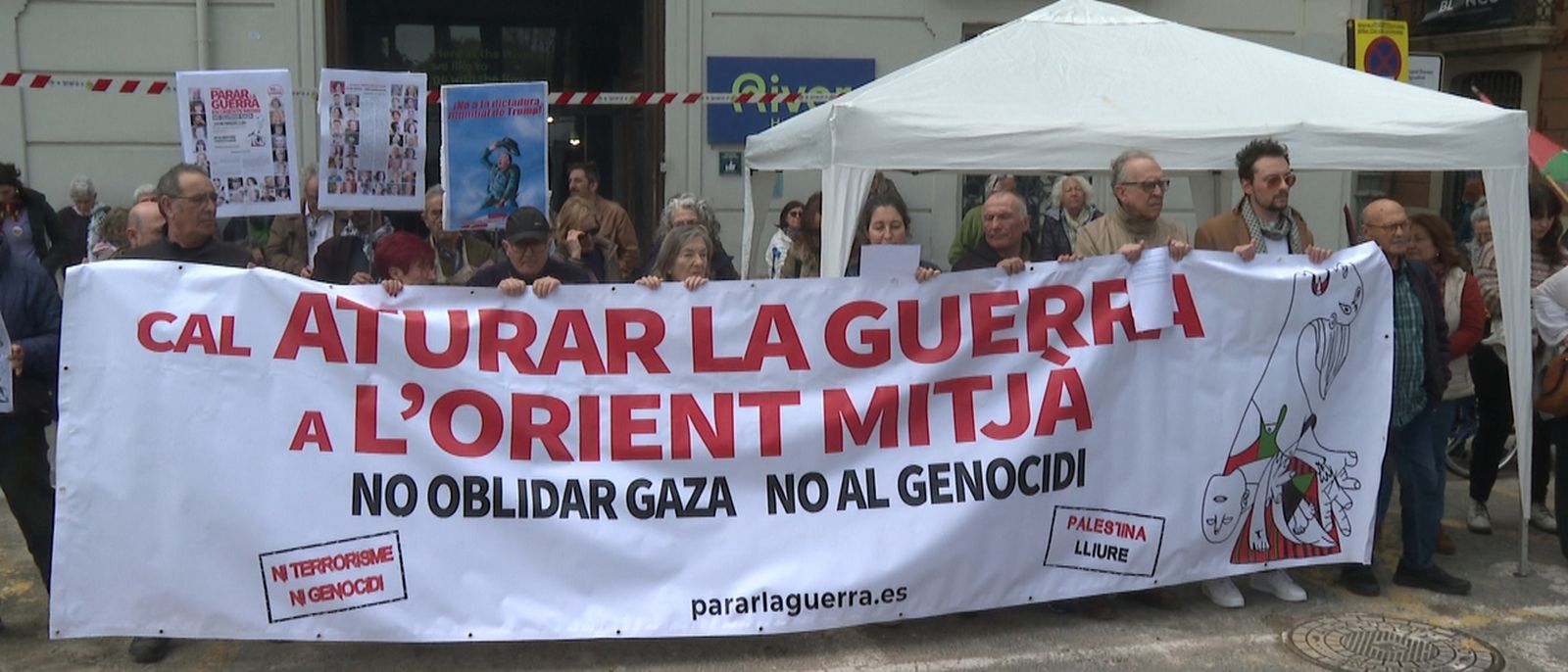 Protesta de "No a la guerra" de València