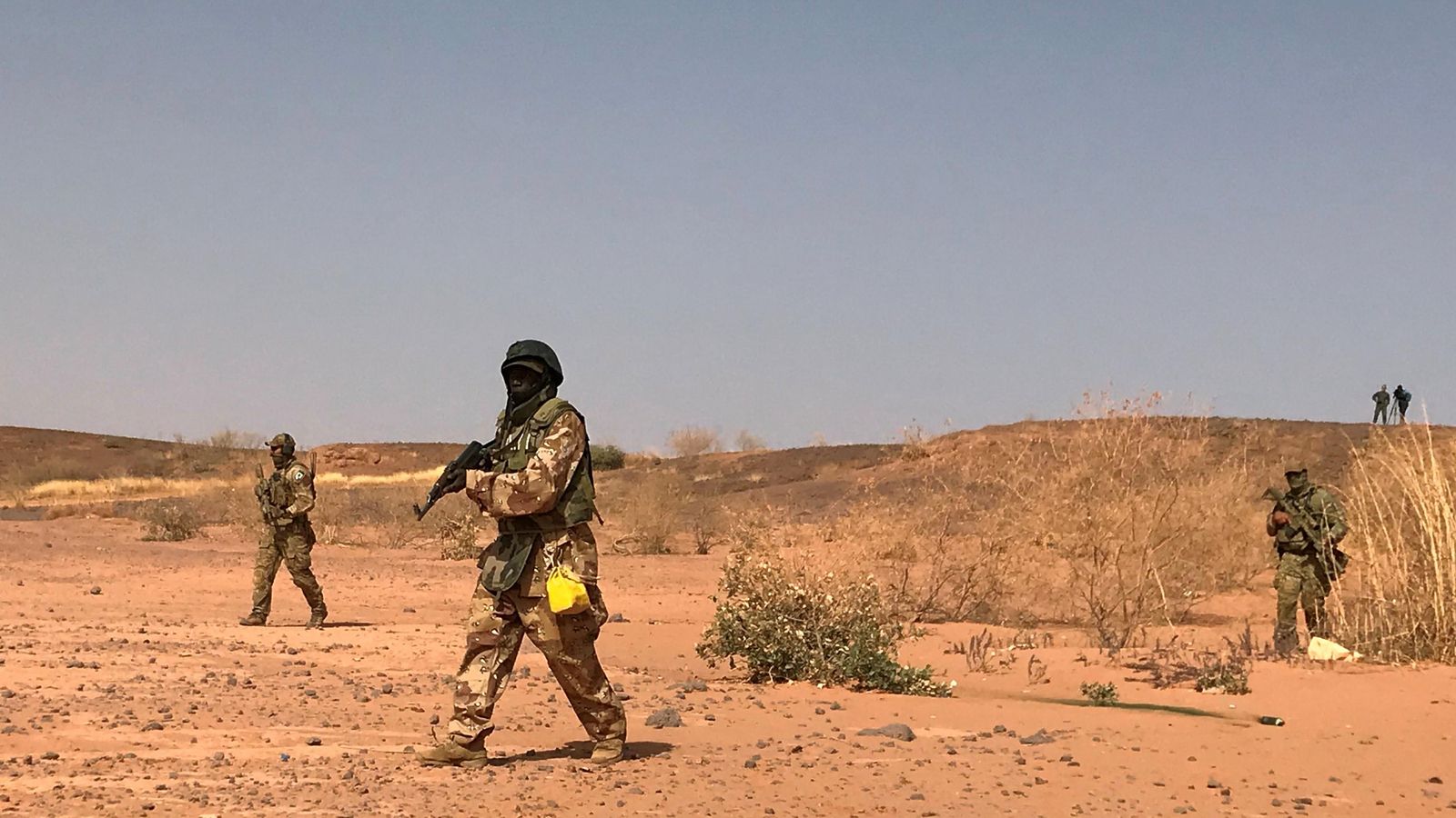 Soldats nigerians en un camp militar
