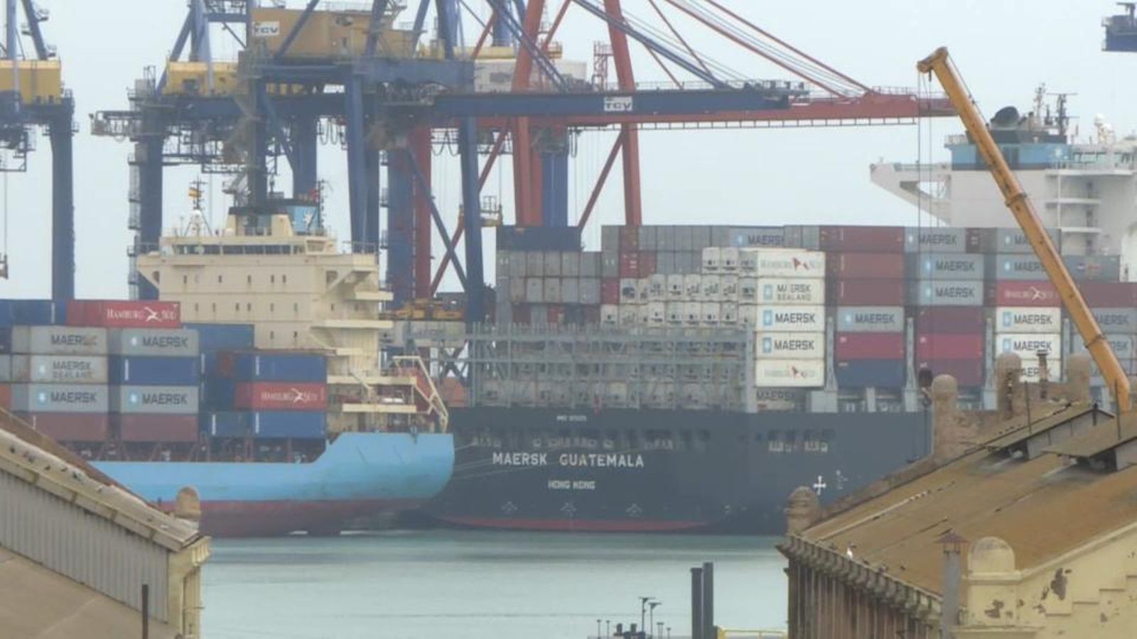 Els contenidors s'acumulen al Port de València