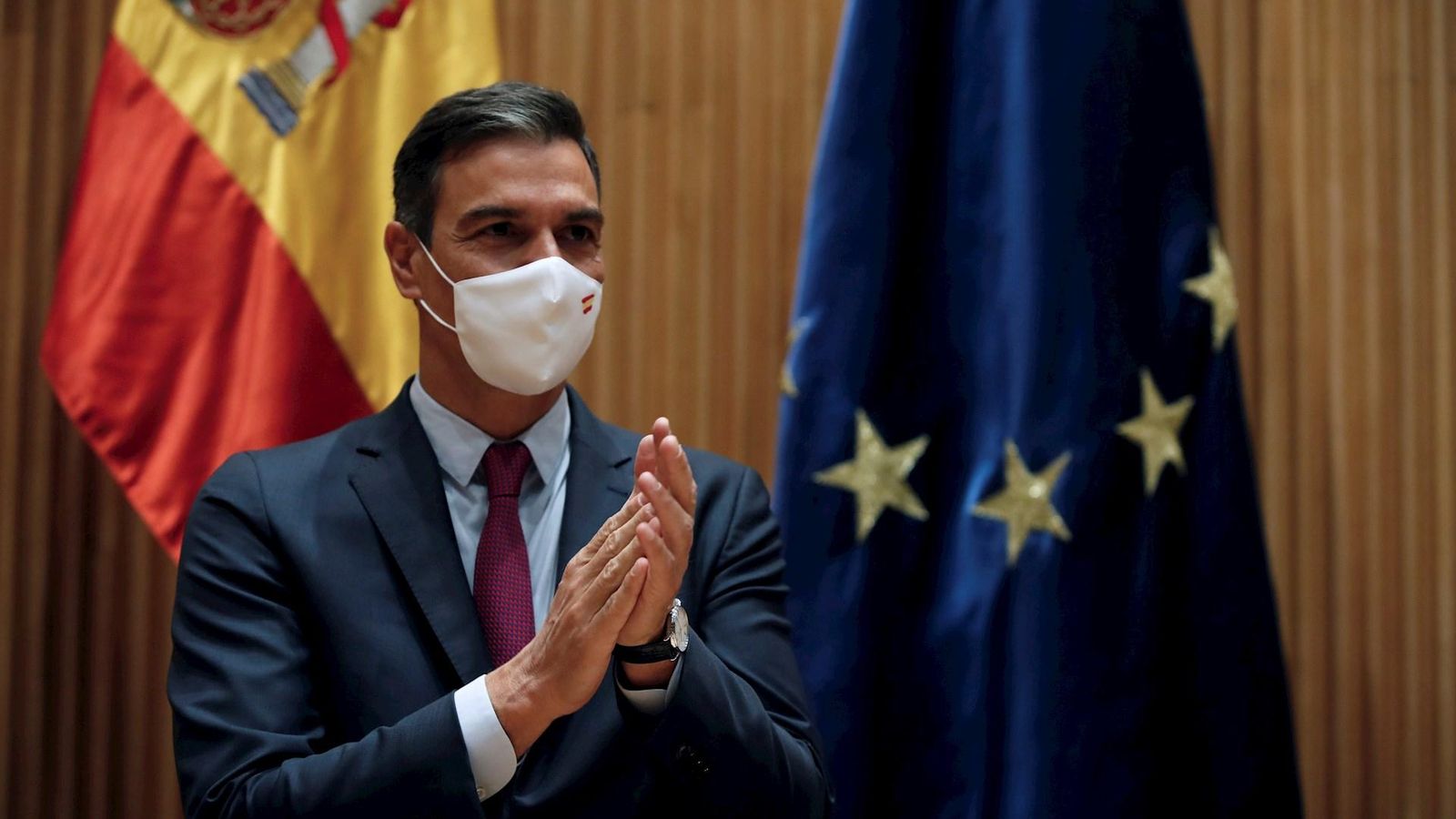 El president del govern espanyol, Pedro Sánchez, durant la reunió del PSOE al Congrés