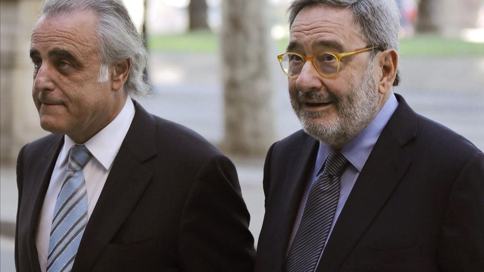 Narcís Serra arribant a l'Audiència de Barcelona