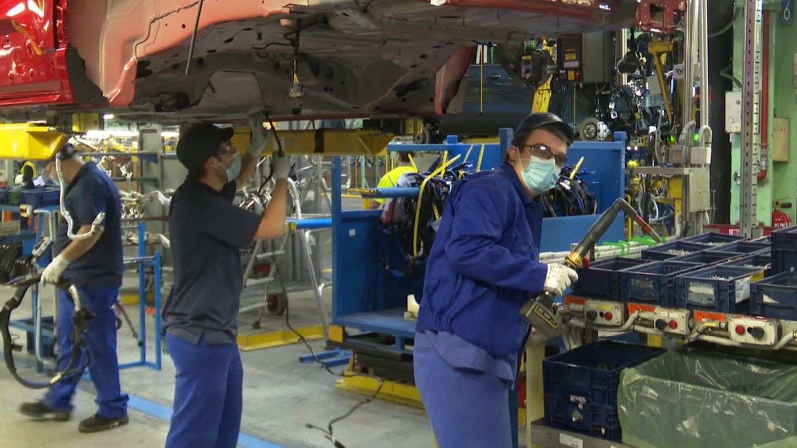 Treballadors de la planta de Ford a Almussafes