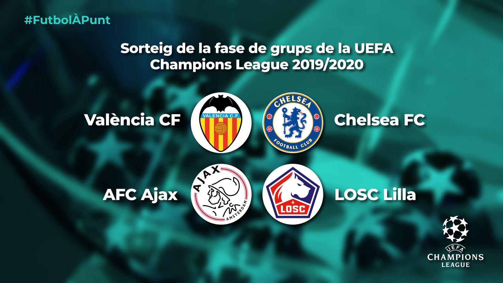 Grup amb opcions per al València en la Lliga de Campions