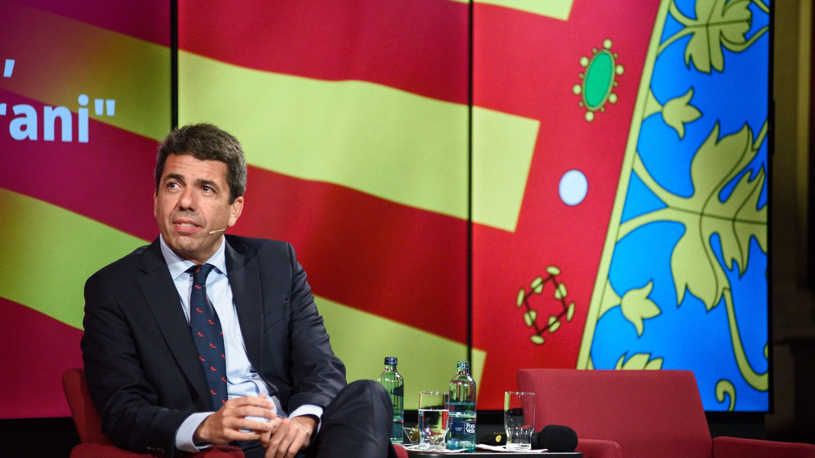 Mazón, aquest dimecres, en una conferència a Barcelona