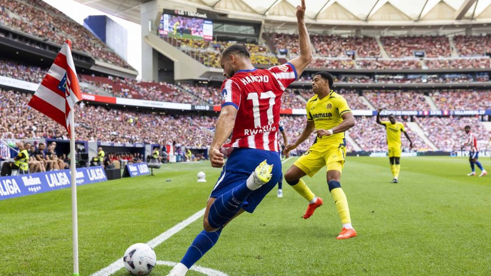 Una imatge del partit al Metropolitano