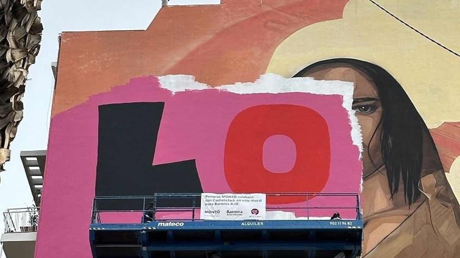 Inici del procés de creació del nou mural de Cachetejack a València