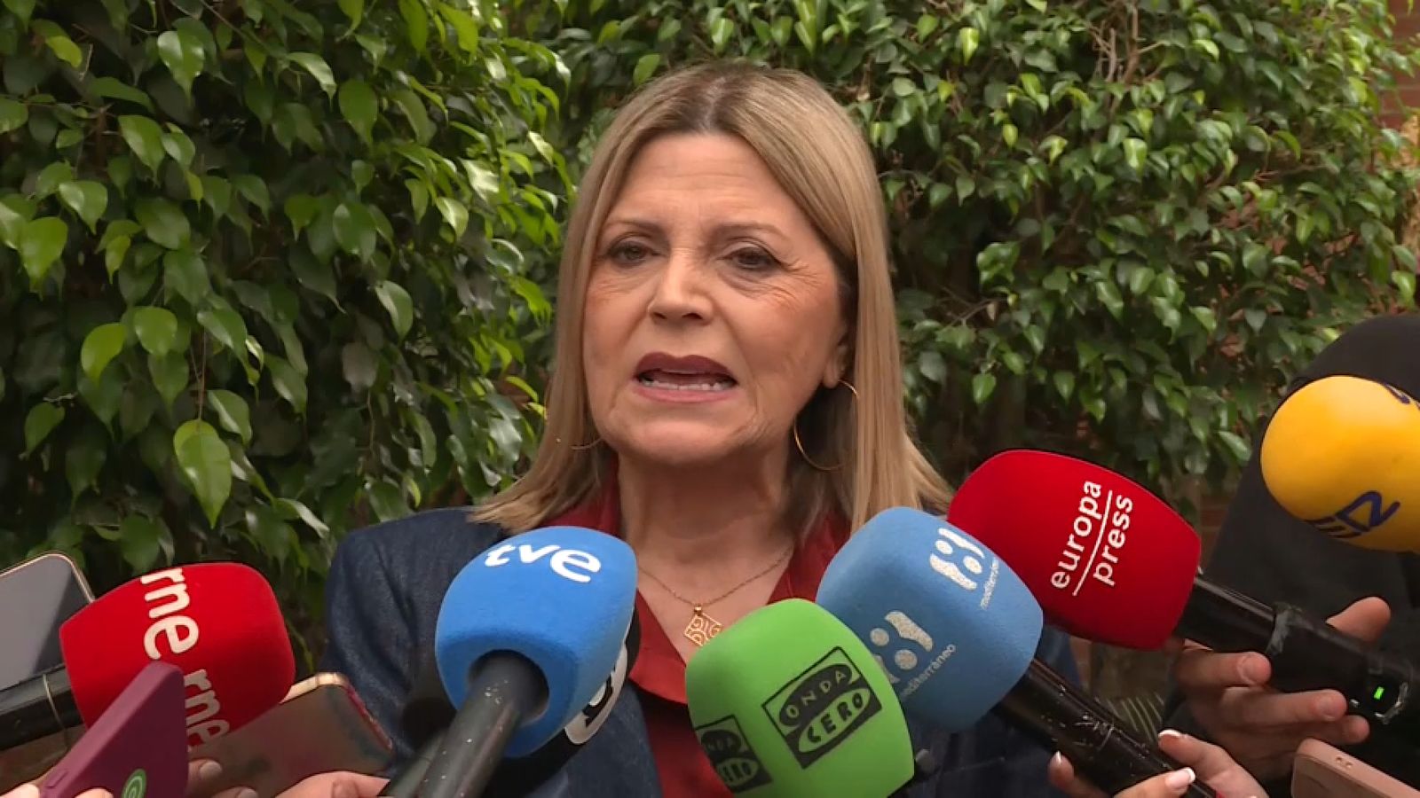 La consellera d'Educació atén els mitjans de comunicació, este divendres